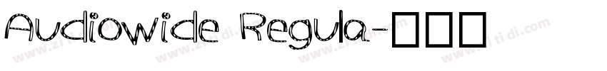 Audiowide Regula字体转换